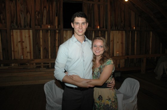 Jonathan proposed to Rachael in the Glasgow Barn, where they first fell in Love