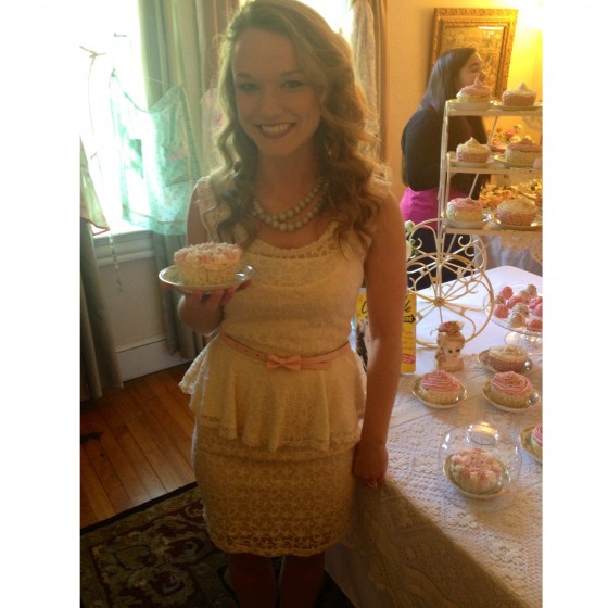 Rachael with cupcake