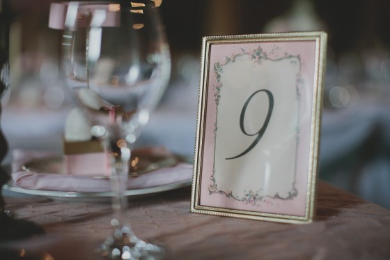 Table numbers- the frames are from thrift stores. No more than a dollar a piece- Rachael designed and printed the numbers inside the frrames